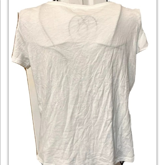Zara Collection  White Ruffle Top Short Sleeve Top Sz M - Picture 5 of 7
